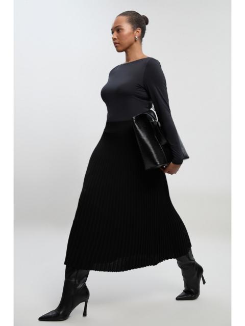 Plus Size Contour Jersey Scoop Back Long Sleeve T-shirt