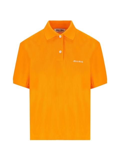 Miu Miu Logo-embroidered Polo Shirt