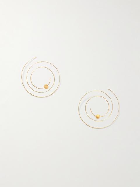 Thin Spiral Gold-tone Earrings