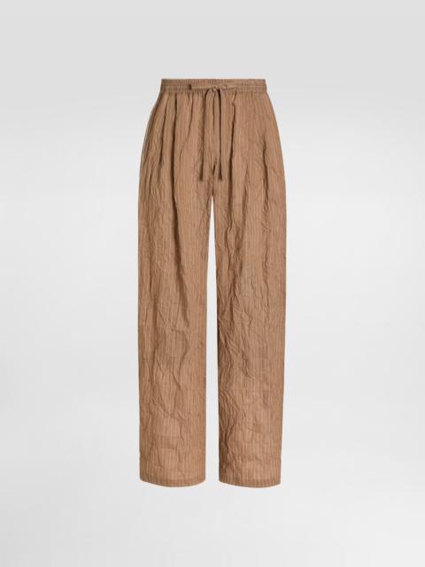 Linen-blend vanity trousers