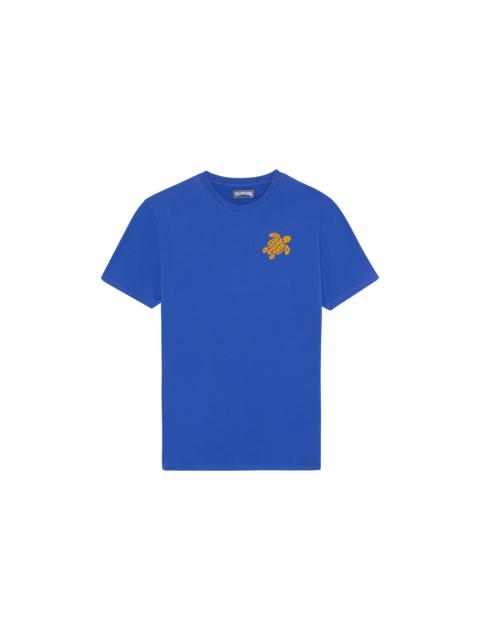 Men Organic Cotton T-shirt Embroidered Turtle