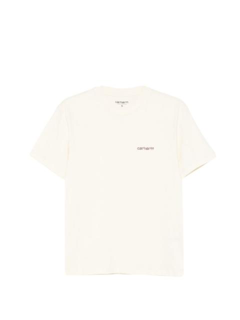 Script logo-embroidered T-shirt