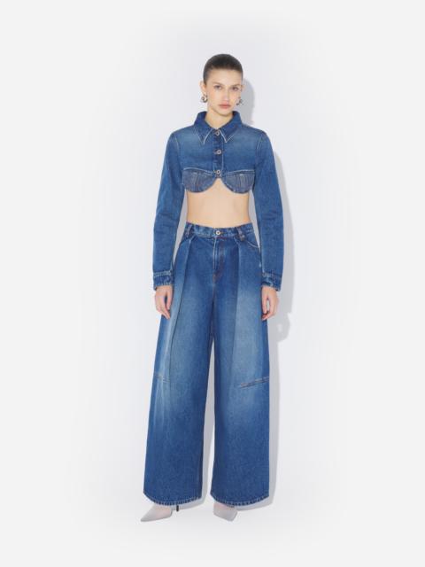 THE CROPPED CONICAL DENIM JACKET