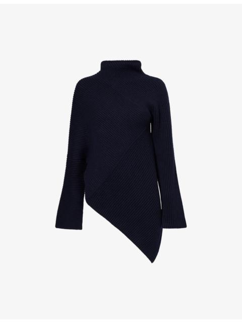 Twisted Asymmetric Wool And Cashmere Jumper
