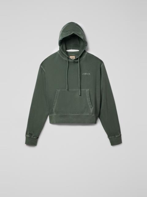 Green Cotton Hoodie