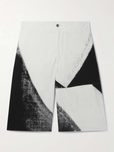 Straight-Leg Printed Cotton-Poplin Shorts