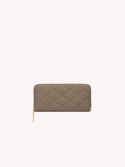 CASSANDRE BIJOU ZIP WALLET IN GRAIN DE POUDRE LEATHER