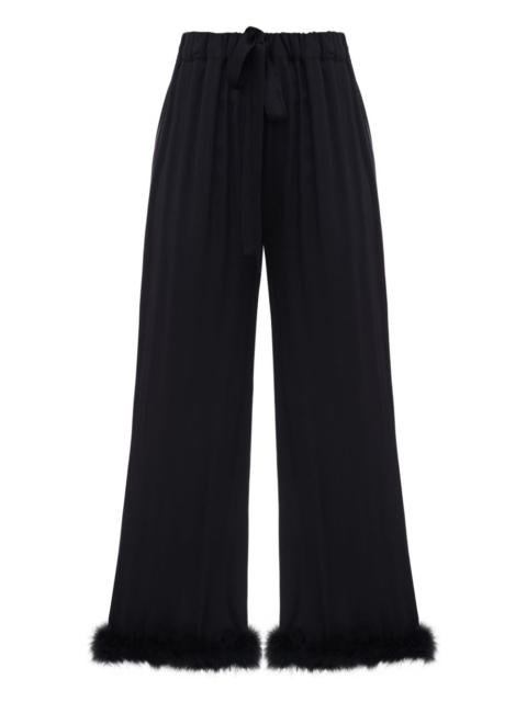 Bisou Bisou feather trousers
