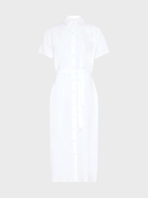 WOMEN LINEN SHIRT DRESS SOLID