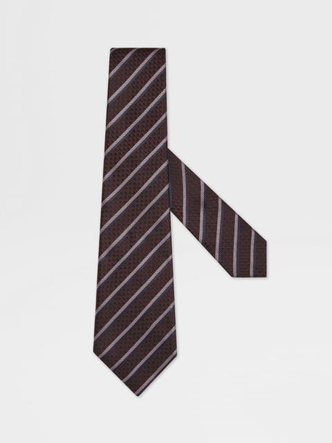 BURGUNDY SILK TIE
