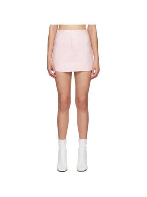 Pink Zip-Fly Miniskirt