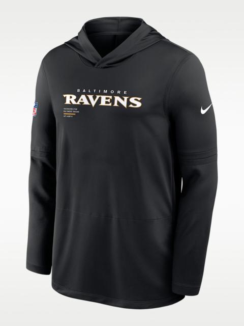 Baltimore Ravens Pure Fury Sideline Men's Nike Dri-FIT NFL Long-Sleeve Hooded Top