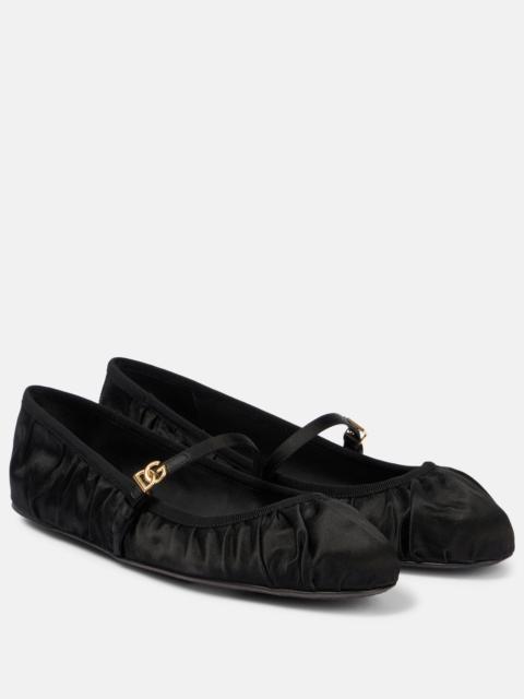 DG satin ballet flats
