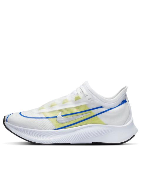 (WMNS) Nike Zoom Fly 3 'White Silver Blue Lime' AT8241-104