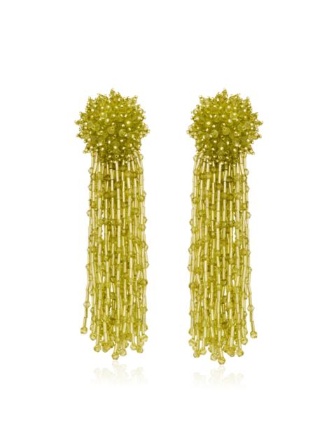 Tassel Drop Earrings green