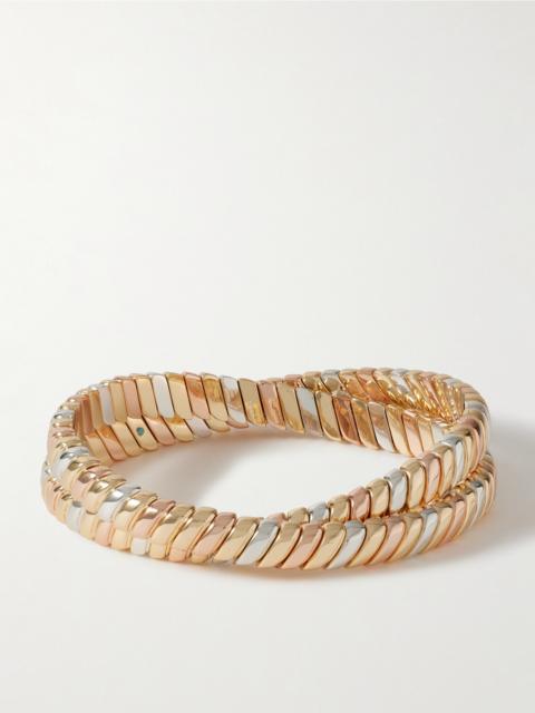 The Double Cobra Silver-, Gold- And Rose Gold-tone Bracelet
