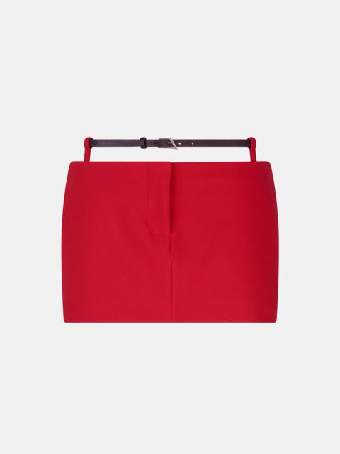 VIBRANT RED MINI SKIRT