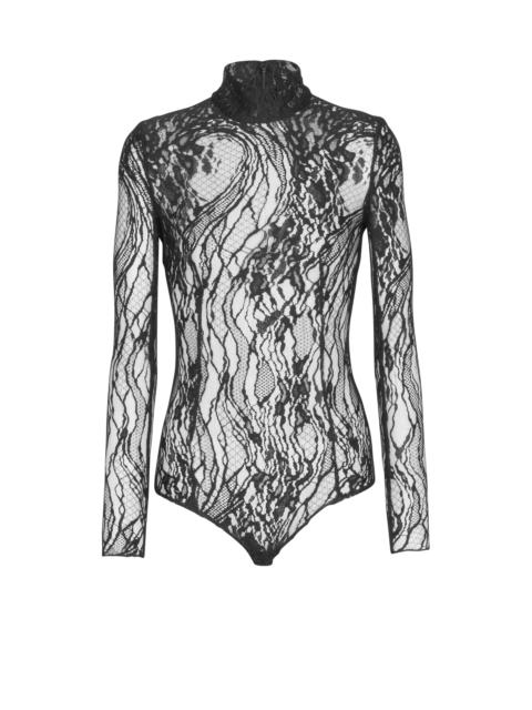 Long-sleeved lace body