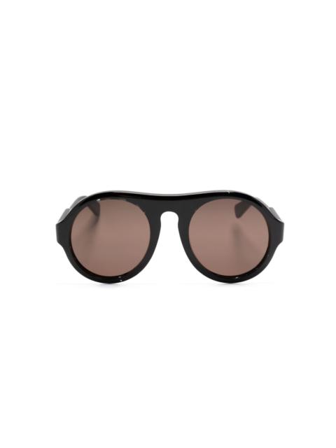 logo-engraved pilot-frame sunglasses