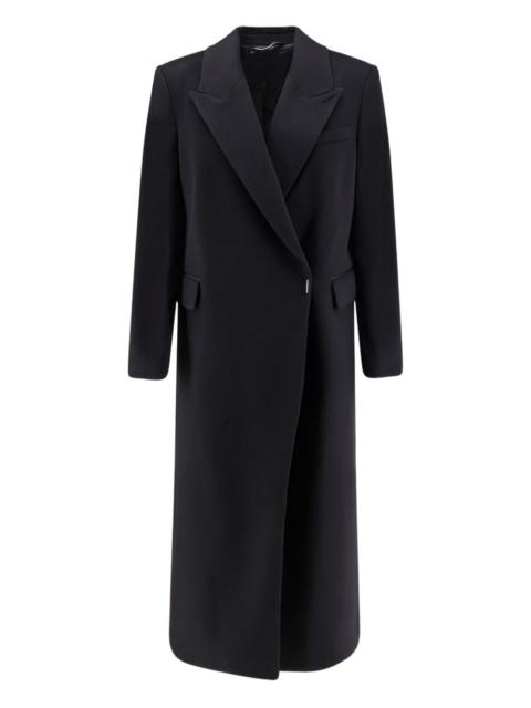 Callafy peak lapel cashmere coat