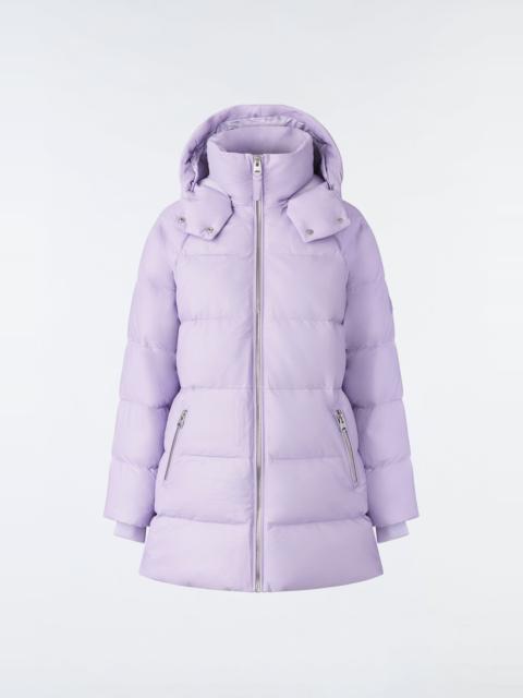 KARSYN (R) Leather down jacket with removable hood