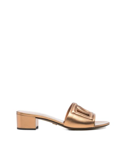 cut-out heeled sandals