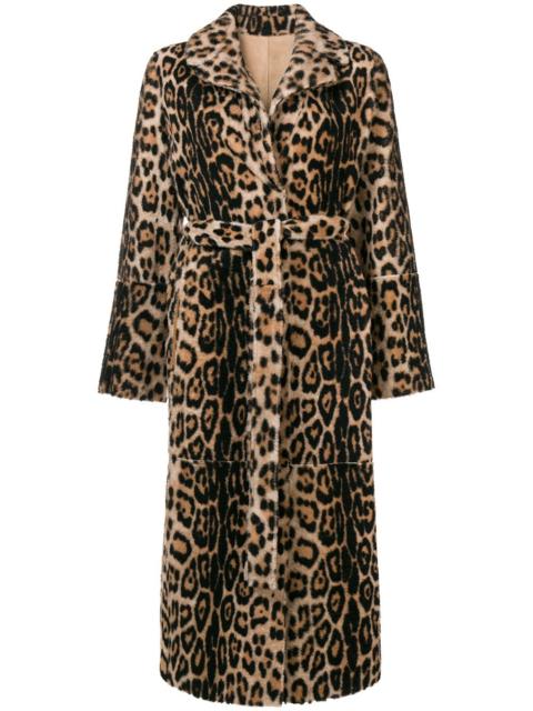leopard print fur coat