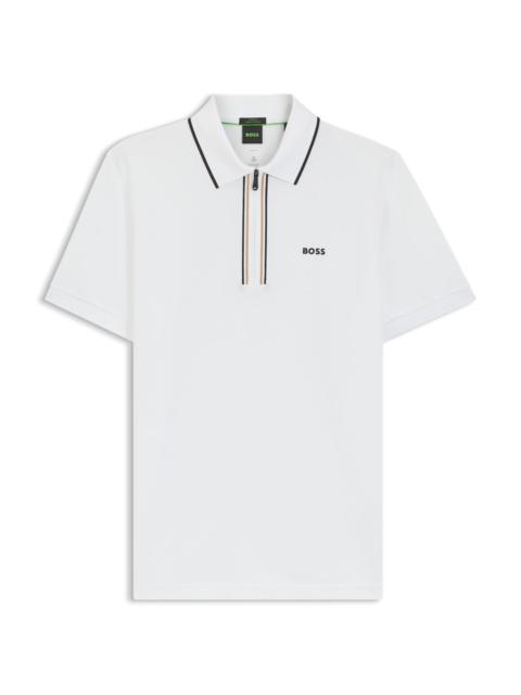 STRETCH-COTTON SLIM-FIT POLO SHIRT WITH MOISTURE-WICKING PERFORMANCE