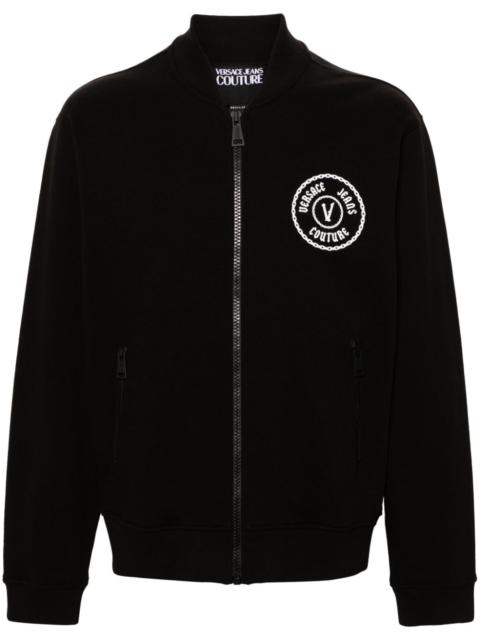 logo-print zip-up sweatshirt