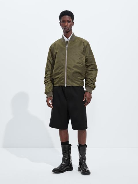 Padded Nylon Bomber Jacket