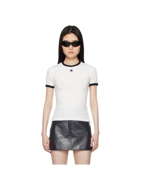 White & Black Signature Contrast T-shirt