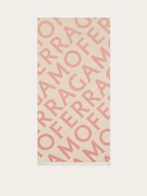 Double scarf with lettering