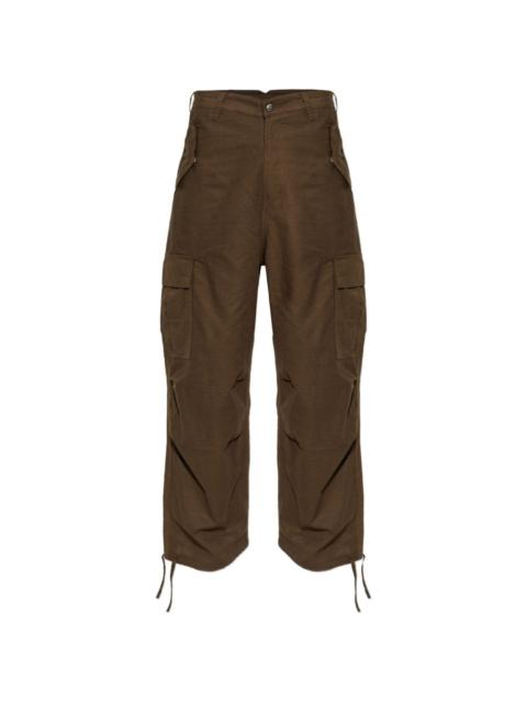 drawstring cargo trousers