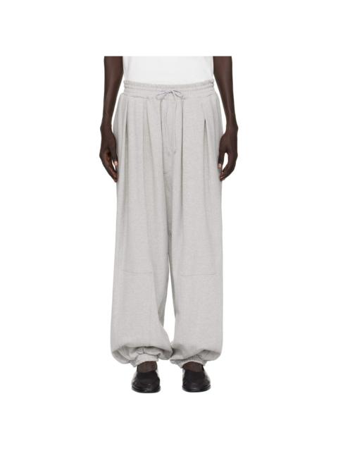 Gray Embroidered Sweatpants