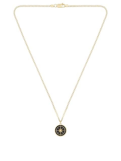 GOLD-TONE NECKLACE WITH MEDALLION PENDANT