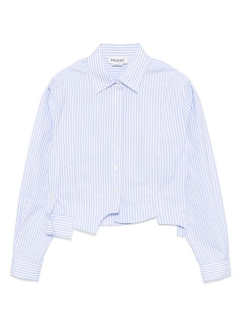 paneled cropped shirt
