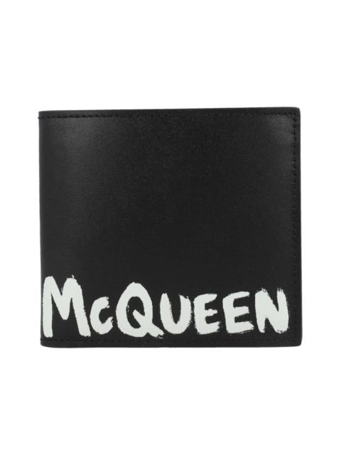 Alexander McQueen Graffiti Logo Bi-Fold Wallet Black/White