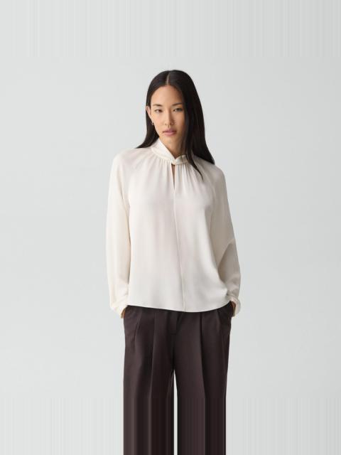 Twist Neck Top in Silk Georgette