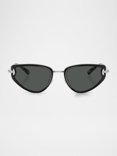 TY6115 Cat Eye Metal Sunglasses