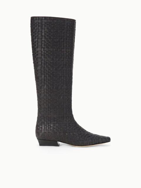 STAUD WALLY FLAT BOOT ESPRESSO WOVEN