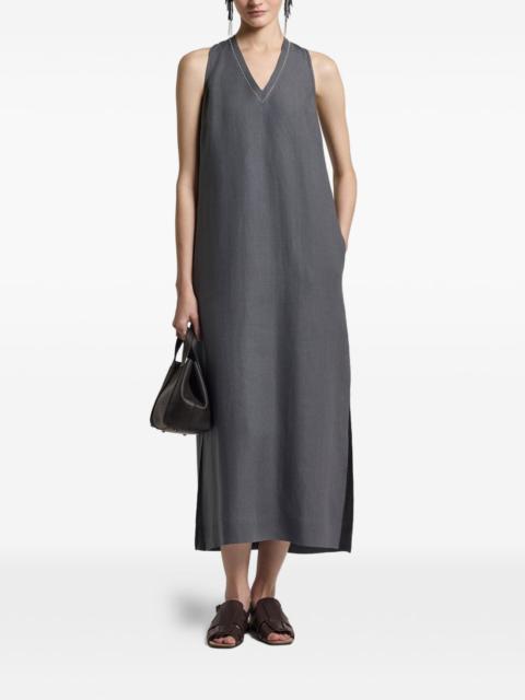 V-neck asymmetric dress