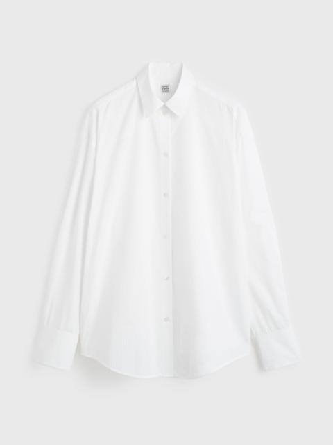 Oversized striped shirt white