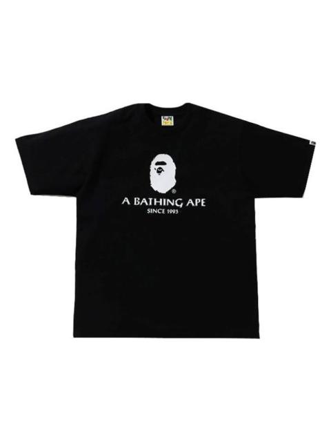 A Bathing Ape Basic Alphabet Logo T-Shirt 'Black White' 1H30-110-061