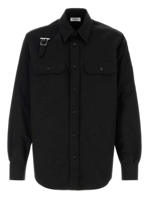 buckle-detail long-sleeves shirt