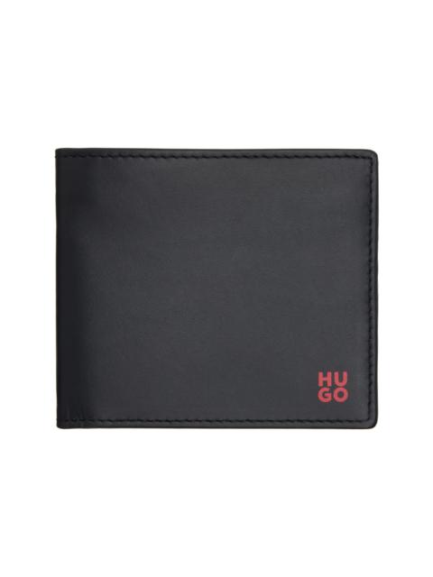Black 'Red Stacked Logo' Wallet