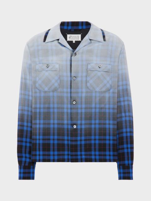Gradient check shirt