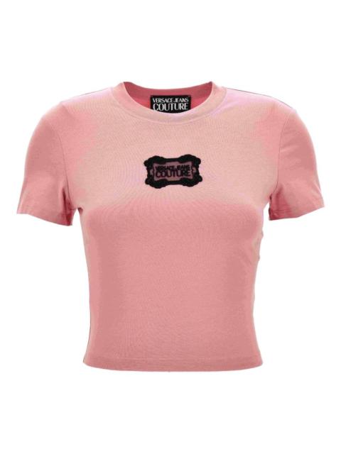 logo-patch cropped T-shirt