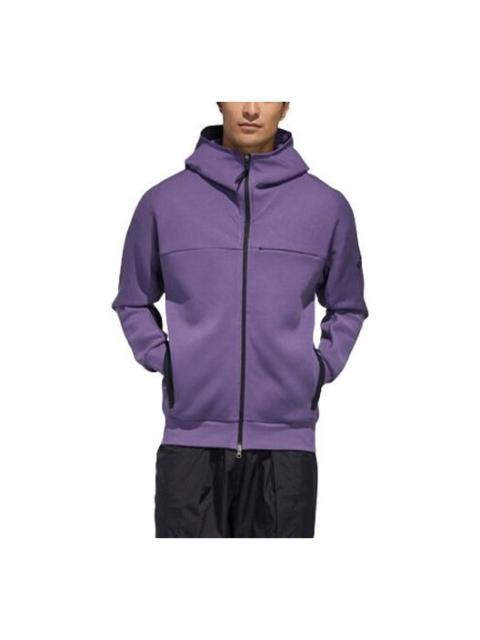 adidas O1 Htt Music Casual Sports Hooded Jacket Purple FM9389