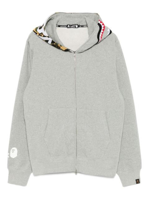 x Bape camo-panel hoodie