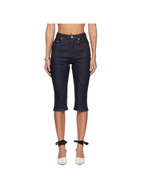 Navy 'The de-Nîmes denim capri' Jeans